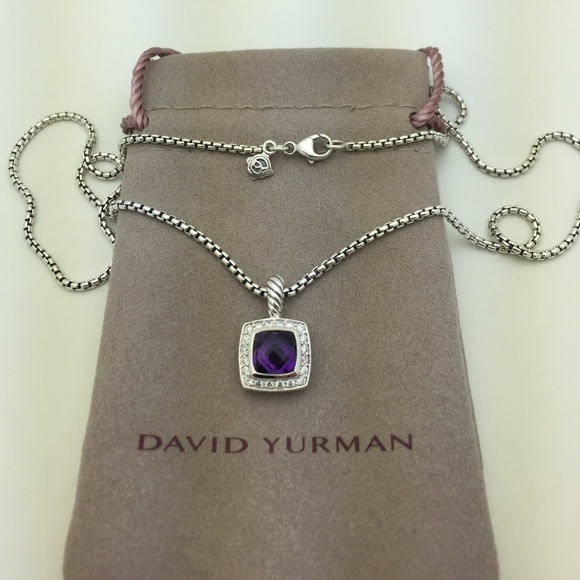 David Yurman Jewelry - David Yurman Amethyst Necklace With Diamonds 925.